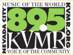 KVMR 89.5 FM Radio Logo - Sienna Gold with Haines Ely Earth Mysteries